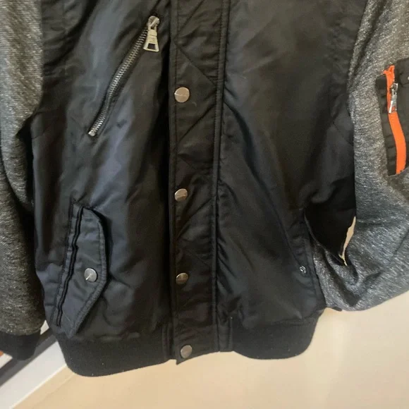 Urban republic hooded varsity jacket